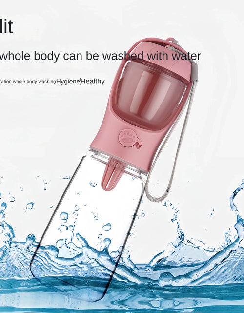 Load image into Gallery viewer, Dog Cat  Portable Feeding and Watering Supplies Portable Food Grade Material Dog Travel Pet Water Cup Bottle With Food Dispenser
