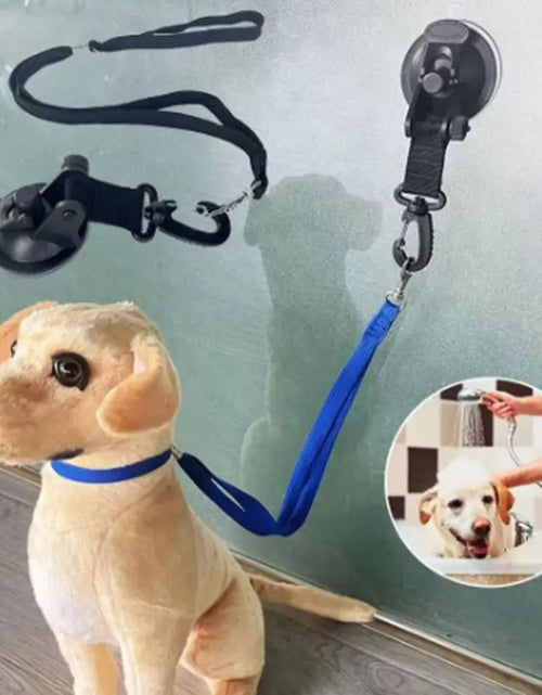 Load image into Gallery viewer, Adjustable Collar Dog Bathing Fixer with Buckle Tether Pet Grooming Restraint Leash Strong Suction Cup Harness Dog Table Sling
