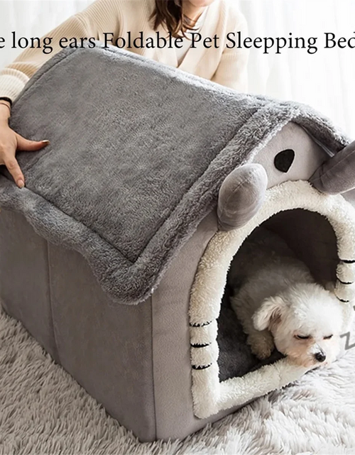 Load image into Gallery viewer, Cat/Dog Bed Removableand Washable Foldable Pet Sleepping Bed Cat House Kennel for Dog House Indoor Cat Nest S
