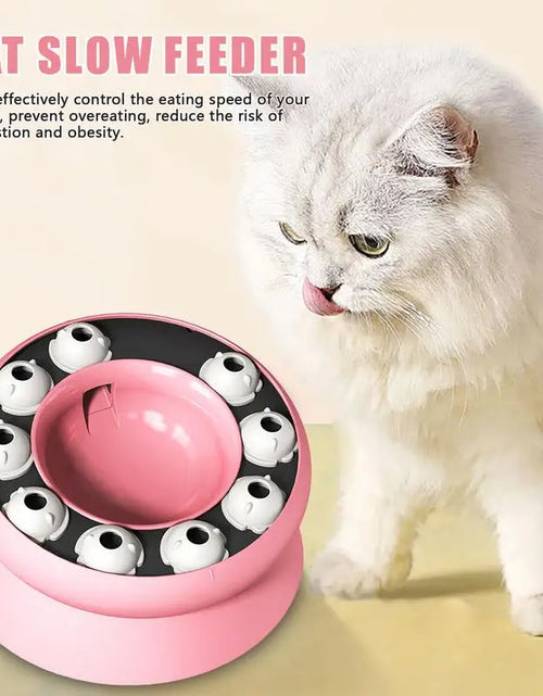 Load image into Gallery viewer, Slow Feeder Cat Bowl Elevated And Titled Puzzle Feeder Dish For Cats Healthy Eating Diet Pet Bowl Interactive Toy For Kittens
