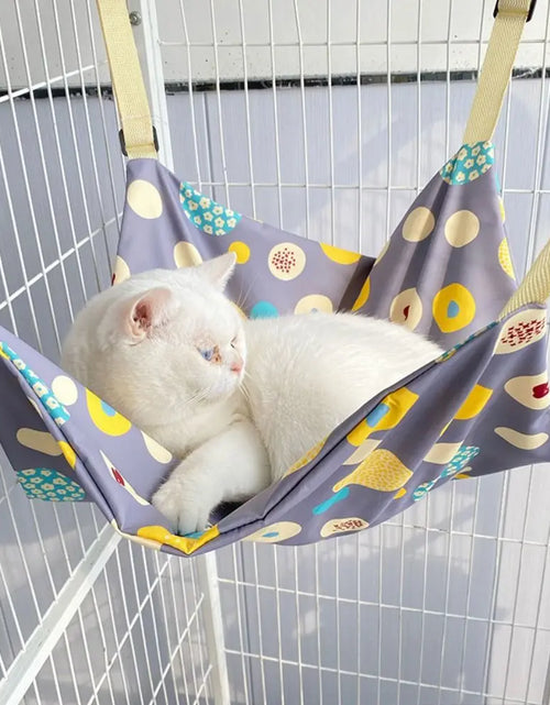 Load image into Gallery viewer, Cartoon Cat Hammock Bed Breathable Wear Resistant Cat Swinging Nest Soft with Hanging Hook Pet Cage Hammock
