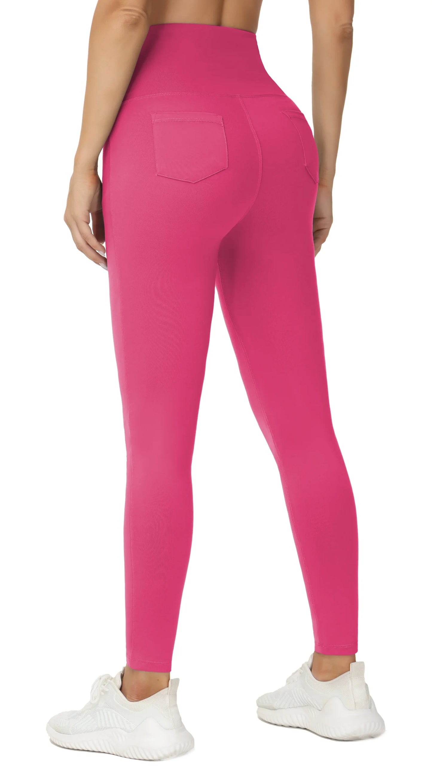 Women's Casual Yoga Leggings High Waisted Tummy Control Workout Pants with 4 Pockets