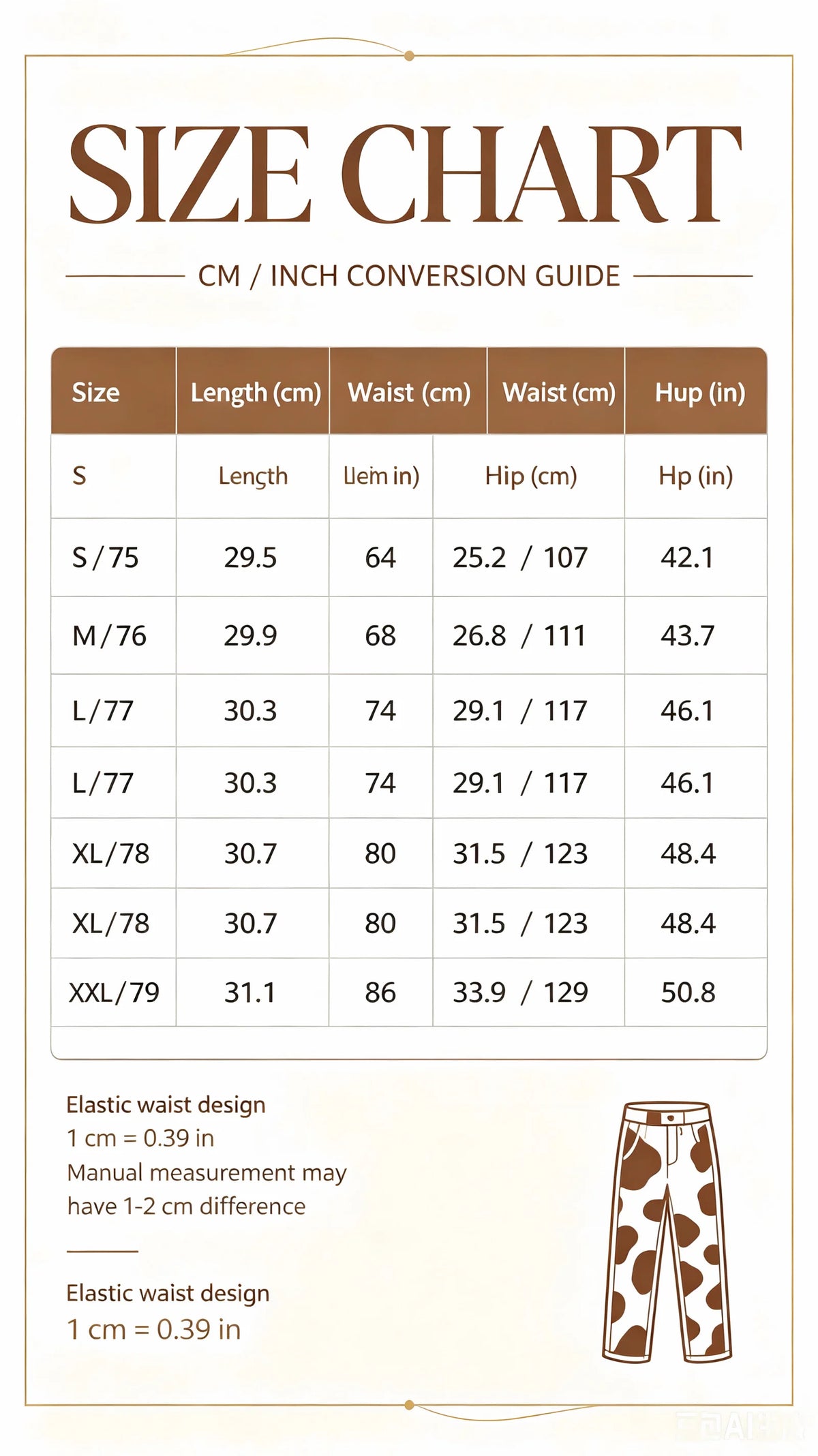 Ladies High-Waist A-Line Skirt with Cow Print Versatile for Daily Commute Vacation Suitable Half-Length Skirt
