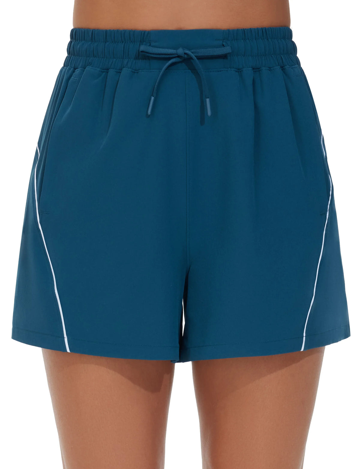 THE GYM PEOPLE Women's High Waist Running Shorts with Pockets Loose Fit Lightweight Workout Yoga Athletic Tracks