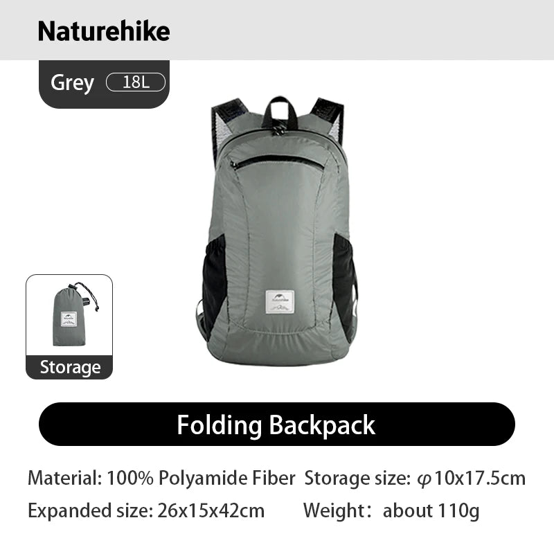 Naturehike Outdoor Backpack Lightweight 18L for Travel Trekking Running Mountaineering Backpack Durable Hiking Daypack