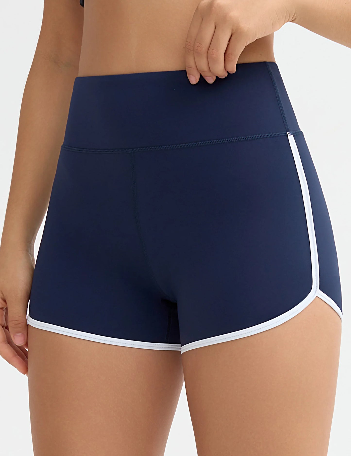 THE GYM PEOPLE Women's High Waist Workout Shorts Breathable Dolphin Split Elastic Lounge Yoga Shorts