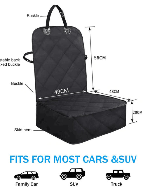 Load image into Gallery viewer, Dog Car Front Seat Cover Waterproof Non-Slip Pet Cat Dog Carrier Mat Folding Cushion Protector Seat Cover for Cars Trucks SUV
