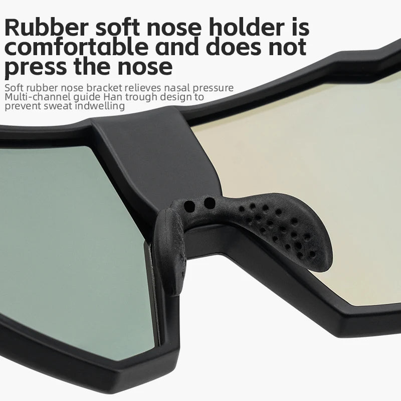 ROCKBROS Polarized Cycling Glasses Electronic Color Change Glasses Sunglasses UV400 Safety Bike Bicycle Eyewear Sports Goggles