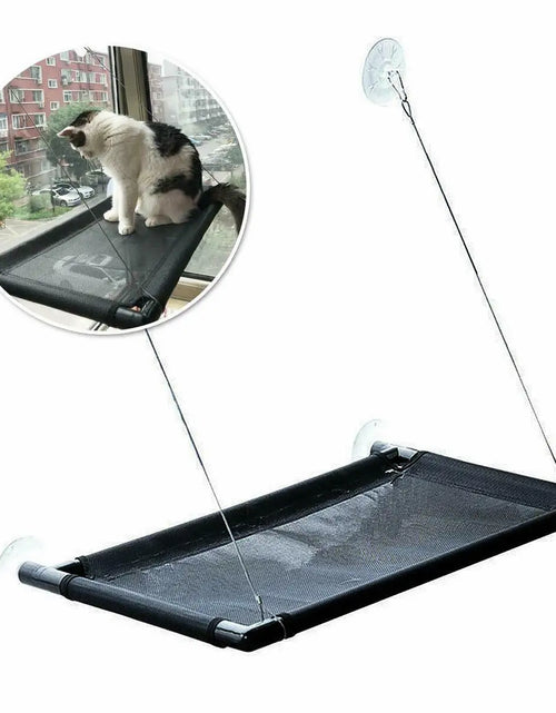 Load image into Gallery viewer, Window Mounted Cat Hammock Beds Pet Windows Perch Bearing 20kg Comfortable Soft Warm Suction Cup Cute Cat Bed
