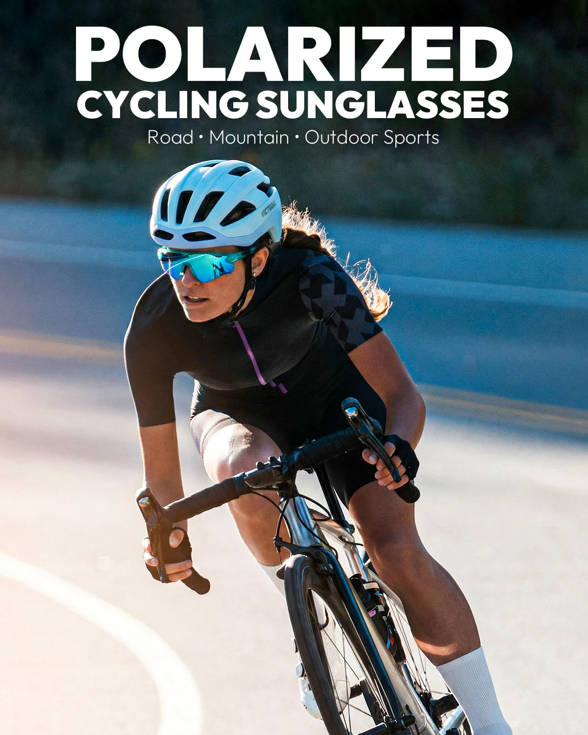 VICTGOAL Outdoor Sports Polarized Sunglasses for Men Women UV400 Protection Mountain Bike Glasses Running Climbing Cycling Polarized Glasses
