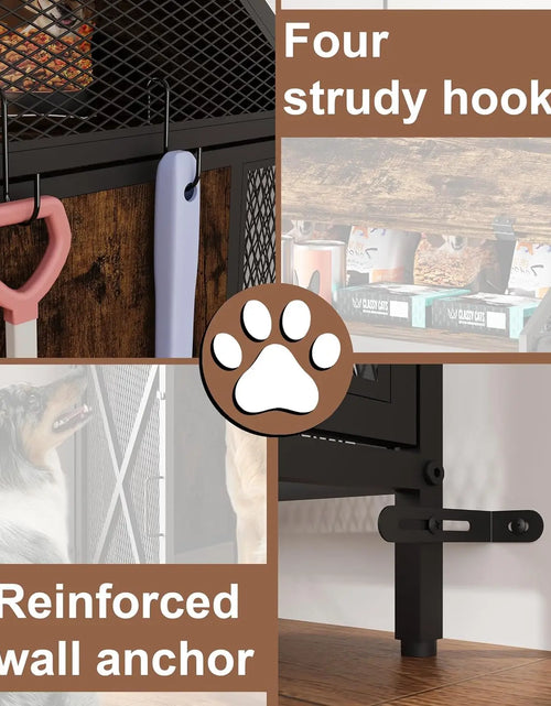 Load image into Gallery viewer, Dog Crate Furniture, Dog Kennels with Storage, Heavy Duty House Style Dog Pet Home with Two Doors Carpet and Bowls, Re
