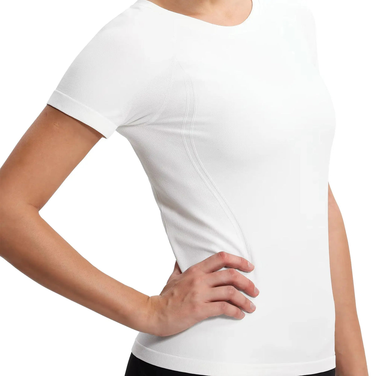 THE GYM PEOPLE Women's Seamless Workout T-Shirts Short Sleeve Slim Fit Shirts Breathable Running Tee Tops