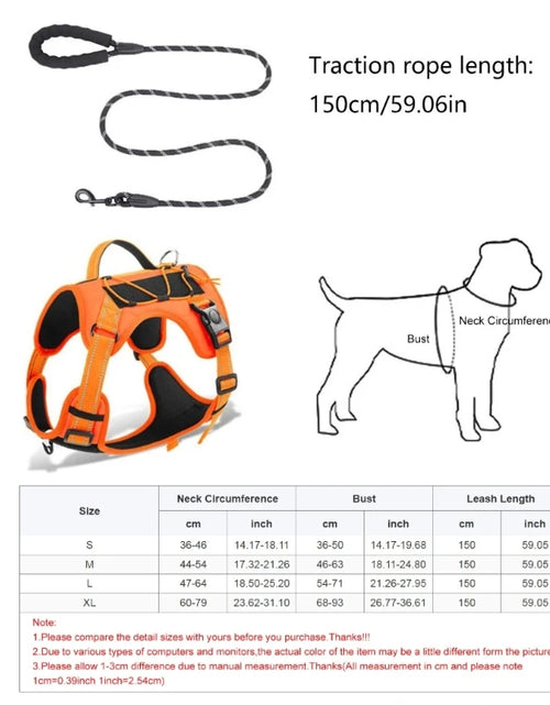 Load image into Gallery viewer, Dog Training Harness Reflective Vest Leash Training Vest for Daily Use
