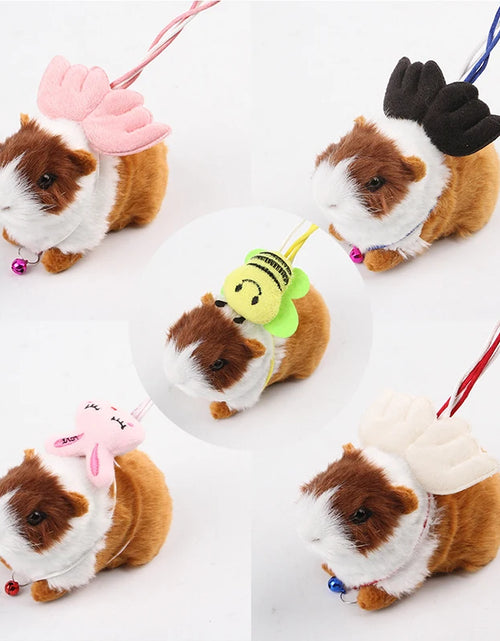 Load image into Gallery viewer, Small Pet Colorful Wings Traction Adjustable Rope Cute  Soft Harness Hamster Dutch Pig Guinea Pig Totoro Lizard Accessories
