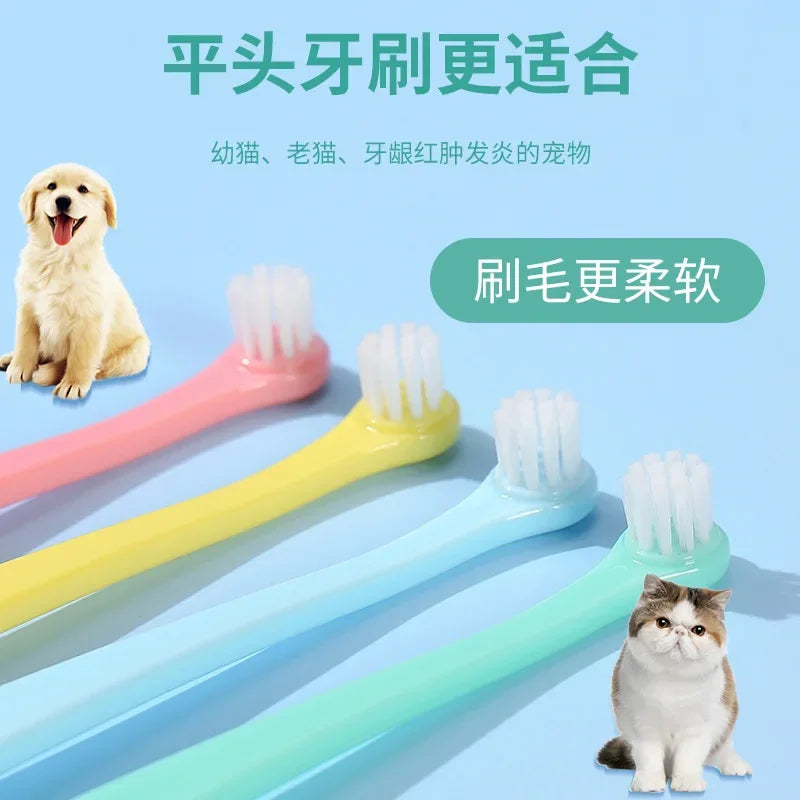 Dog Toothbrush Dog Teeth Cleaning Small Head Brush for Dogs Teeth Mouth Cleaning Tools Pet Grooming Cat Toothbrush Pet Products