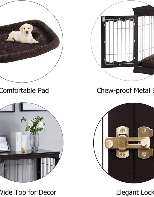 Load image into Gallery viewer, Furniture Style Dog Crate for Medium Dogs, Indoor Aesthetic Puppy Kennel, Modern Decorative Wooden Wire Pet House Dog Cage
