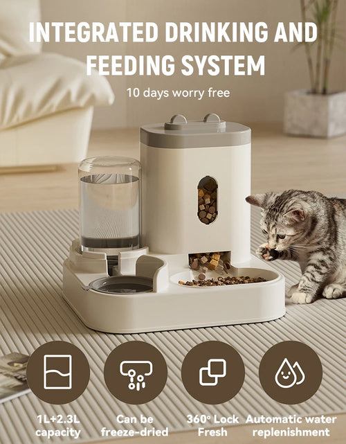 Load image into Gallery viewer, Automatic Cat Feeding and Water Dispenser Automatic Feeder Water Troughs for Cats Feeding&amp;Watering Supplies Pet Accessories
