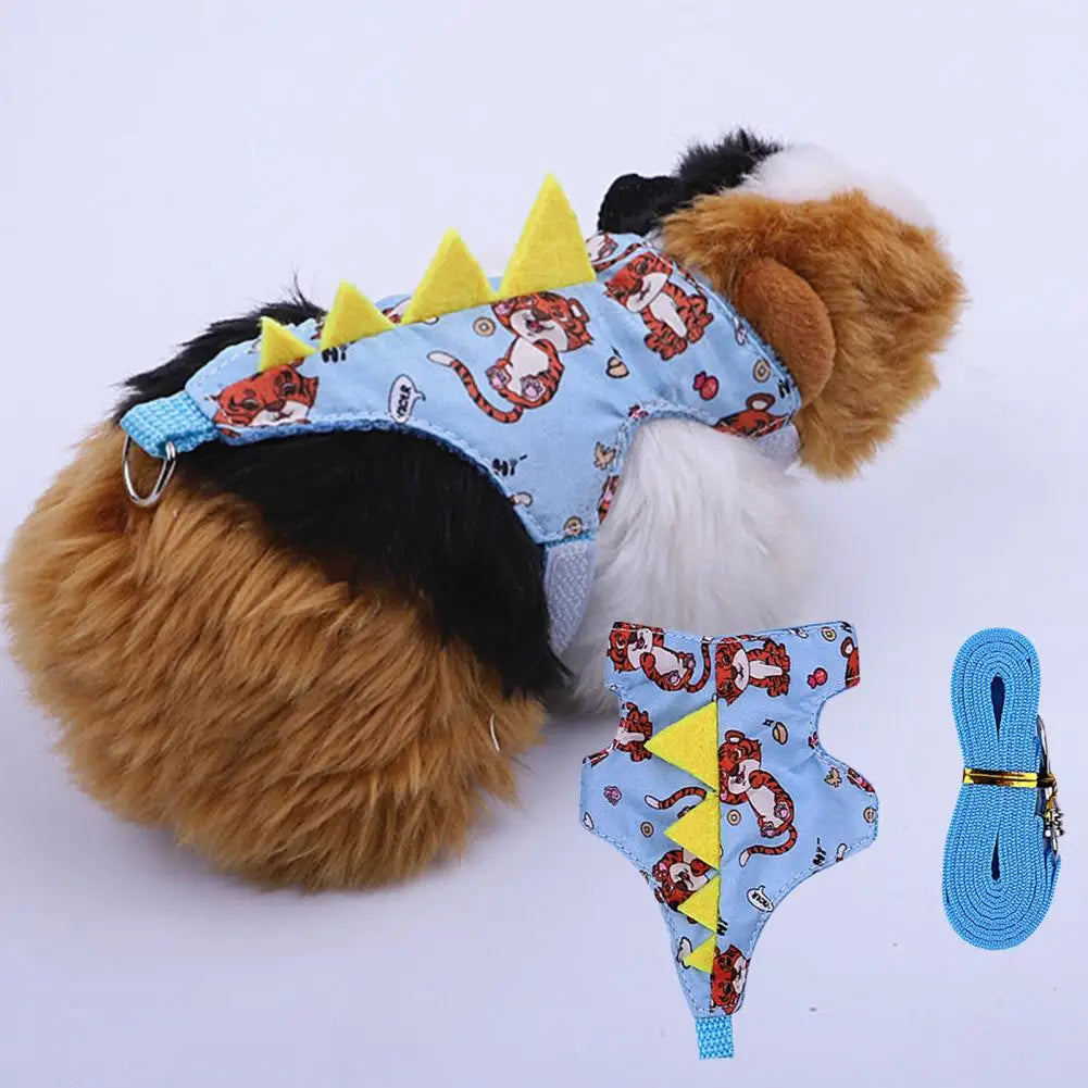 Cute Adjustable Guinea Pig Hamster Rat Rabbit Vest Clothes Cross-dressing Casual Wear Small Pet Harness Outdoor Walking