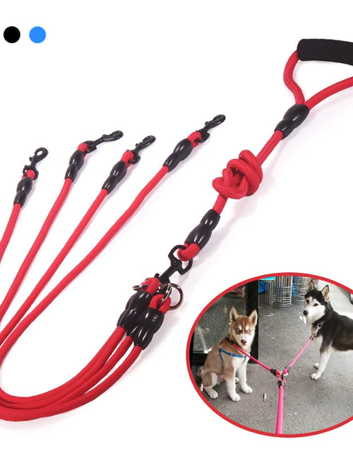 Load image into Gallery viewer, Pet Dog Leash Nylon Rope Double Dual Two Heads Dogs Leash 2 Way Coupler Walk Two and More Dogs Collars Harness Leads Dog Leashes
