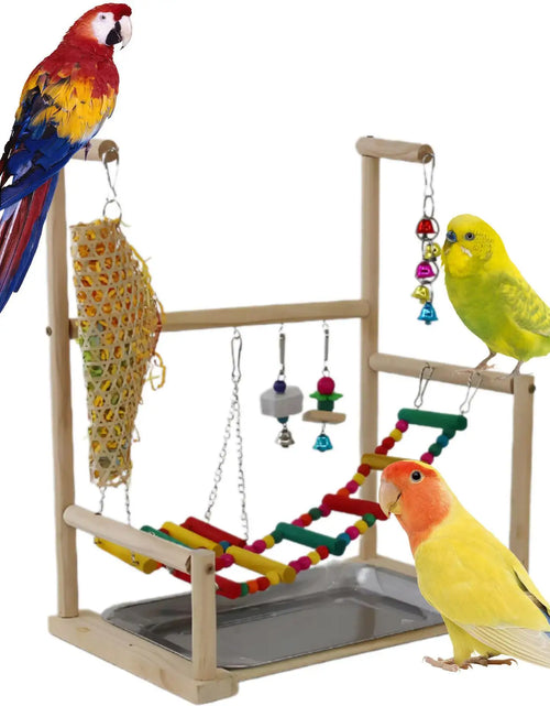 Load image into Gallery viewer, Bird Playground Ladder Bird Activity for Finch Budgie Hummingbird Parakeet
