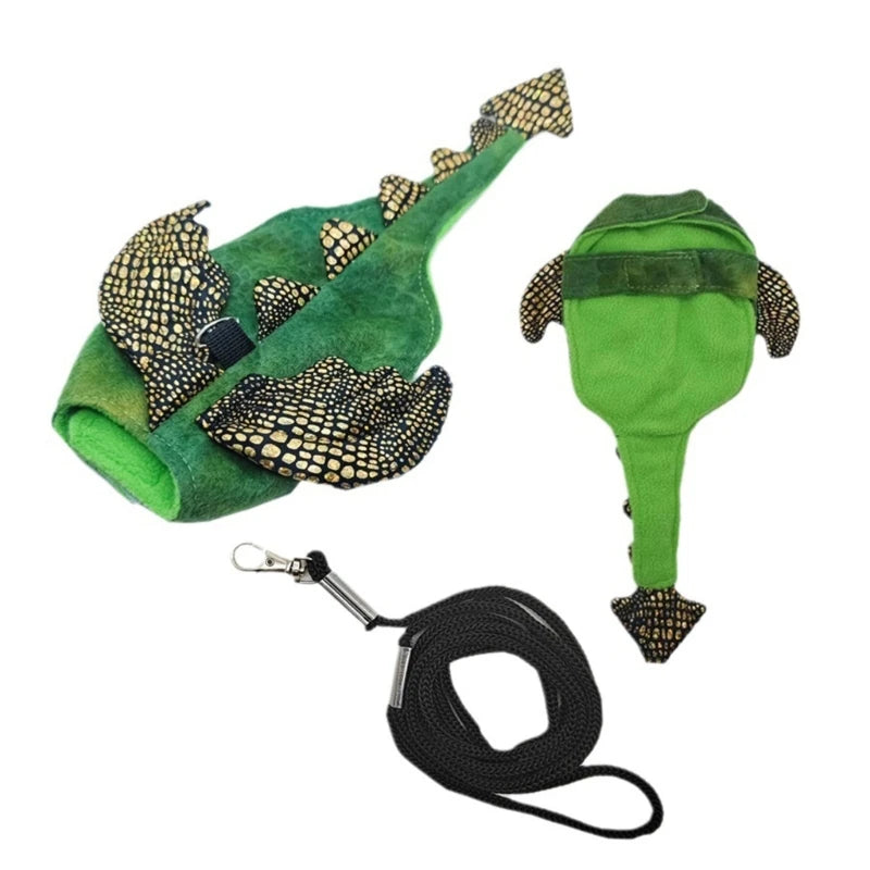 Small Animal Dinosaur Costume Harness Leash for Rabbit Guinea Pigs Net Vest Guinea Pigs Harness Dropship