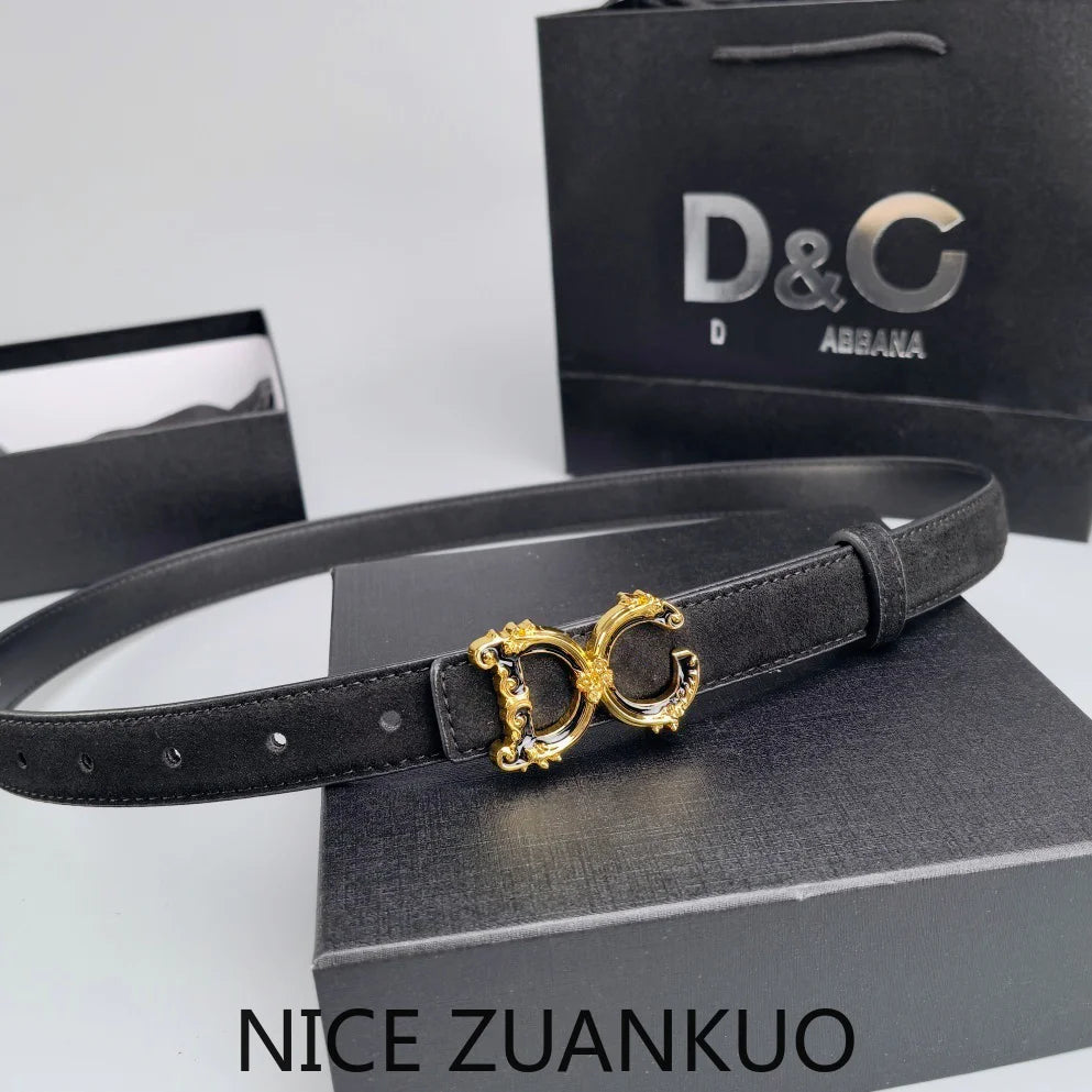 Women's Genuine Leather Belt, 2026 Summer New Style Women's Belt, Italian High-end Brand Women's Belt, Fashionable and Versatile Letter Design, Decorative Denim Belt, Versatile Casual and Business Belt. Suitable for Pairing w