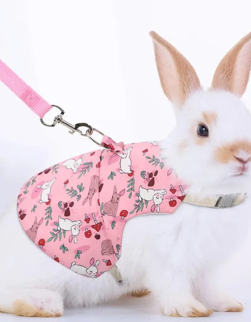 Load image into Gallery viewer, A Set of Stylish Printed Breathable Pet Rabbit Chest and Back for Outdoor Use Rabbit Bunny Rabbit Harness Guinea Pig Accessories
