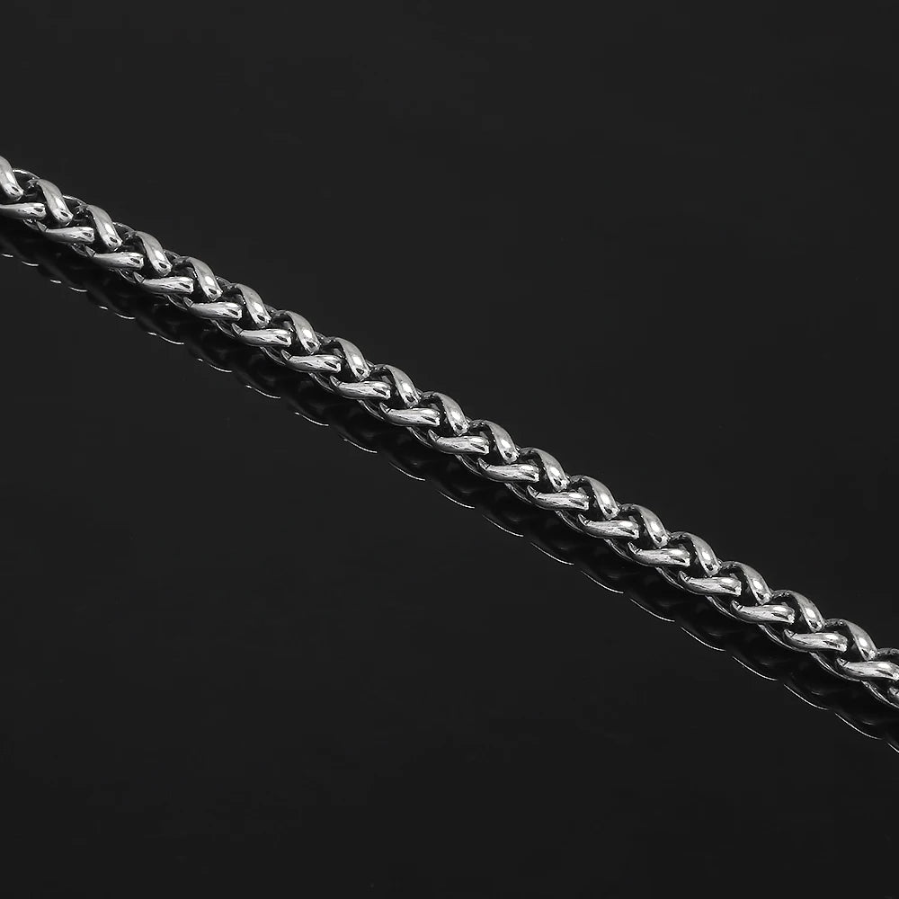 3mm 925 Sterling Silver Wheat Chain Bracelet for Men Handmade Braided Retro Simple Fashion Jewelry Gift US Local Shipping