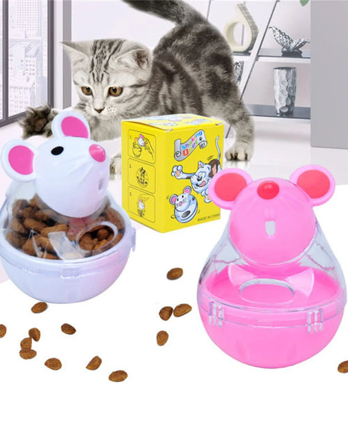 Load image into Gallery viewer, Cat Food Toy Ball Interesting Beautiful Food Dispenser Treat Toy Food Ball Container Cat Food Feeder Plastic Convenient Cat Mice
