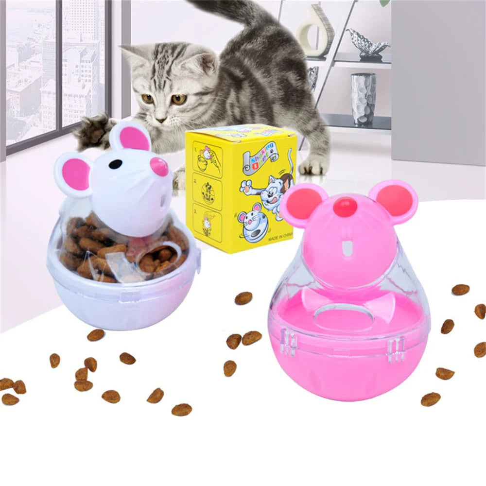 Cat Food Toy Ball Interesting Beautiful Food Dispenser Treat Toy Food Ball Container Cat Food Feeder Plastic Convenient Cat Mice