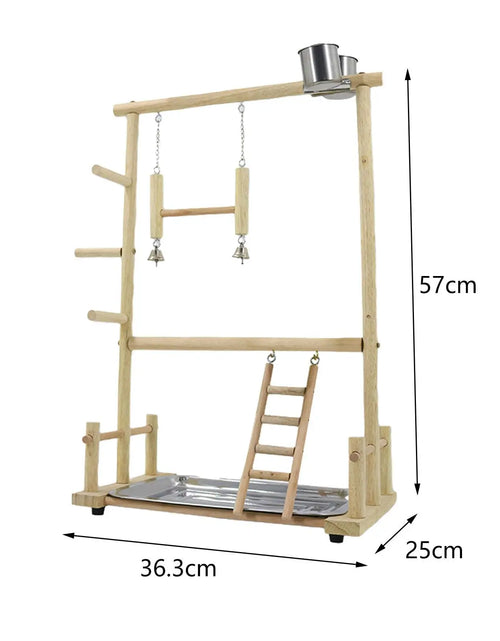 Load image into Gallery viewer, Wooden Bird Playground Exercise Activity Center Parakeet Playpen Ladder Birds
