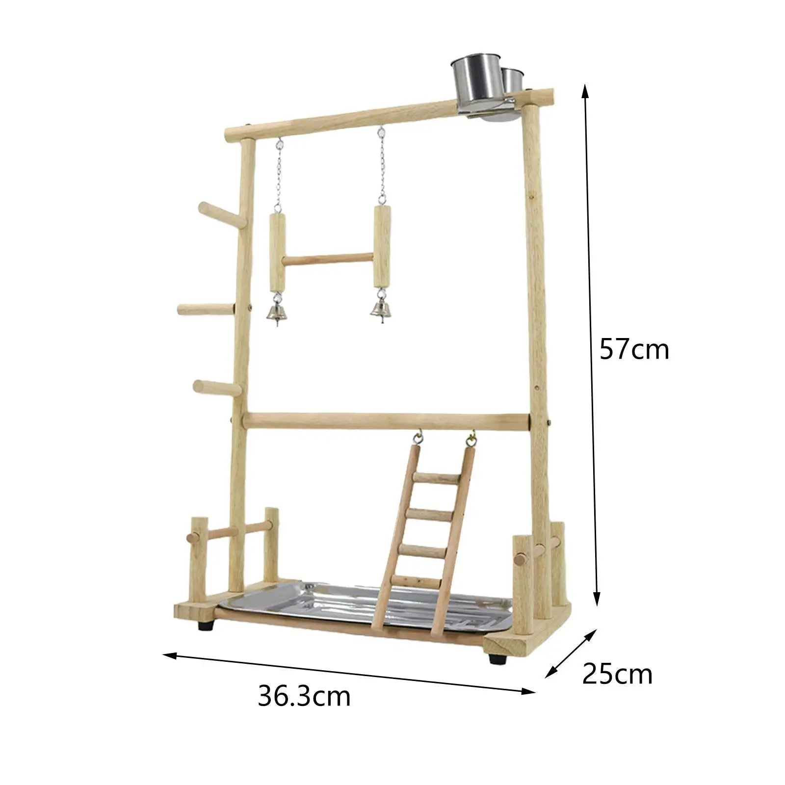 Wooden Bird Playground Exercise Activity Center Parakeet Playpen Ladder Birds