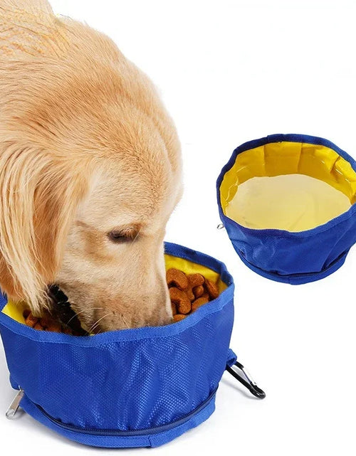 Load image into Gallery viewer, Portable Pet Dog Water Food Feeder Bowl Collapsible Feeding Watering Dish for Dog Puppy Cat Outdoor Folding Bowl Pet Supplies
