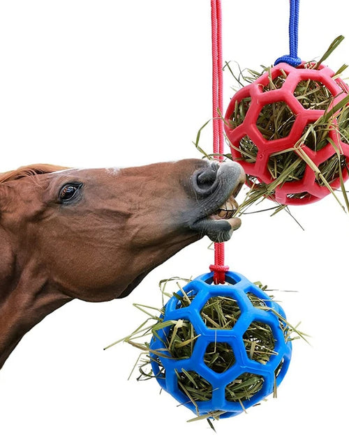 Load image into Gallery viewer, 4 Packs Horse Treat Ball Hay Play Ball,Goat Hay Ball Hanging Feeding Toy For Sheep Horse Goat Feeder And Relieve Stress
