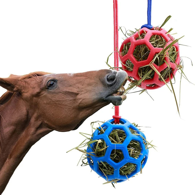 4 Packs Horse Treat Ball Hay Play Ball,Goat Hay Ball Hanging Feeding Toy For Sheep Horse Goat Feeder And Relieve Stress