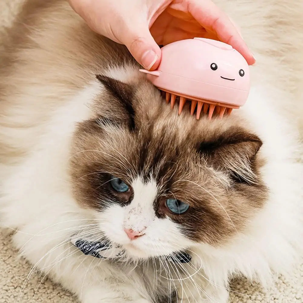 Hot Steam Technology Pet Brush 3-in-1 Pet Grooming Tool Whale Shape Steamy Cat Brush Multifunctional Dog Grooming Tool for Hair