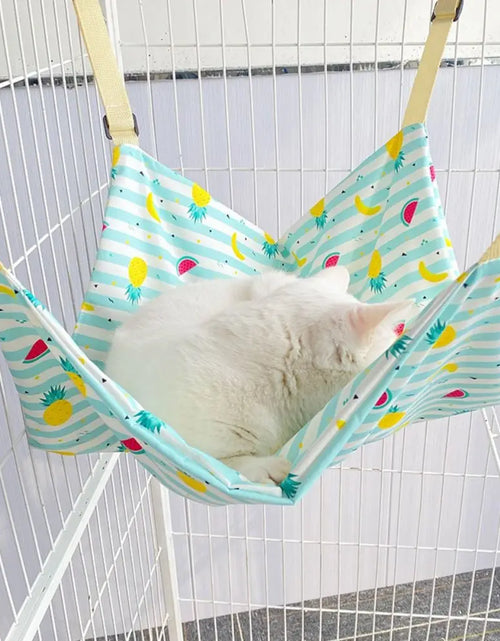 Load image into Gallery viewer, Cartoon Cat Hammock Bed Breathable Wear Resistant Cat Swinging Nest Soft with Hanging Hook Pet Cage Hammock
