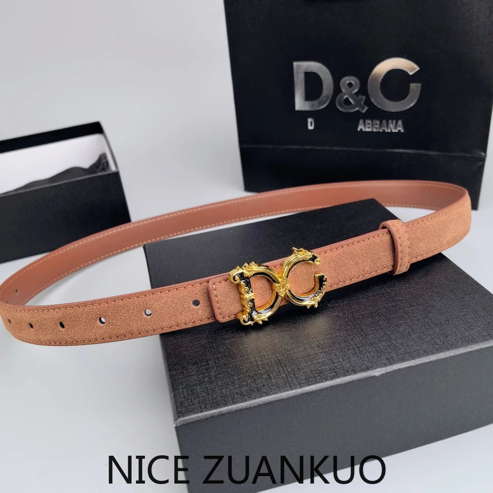 Women's Genuine Leather Belt, 2026 Summer New Style Women's Belt, Italian High-end Brand Women's Belt, Fashionable and Versatile Letter Design, Decorative Denim Belt, Versatile Casual and Business Belt. Suitable for Pairing w