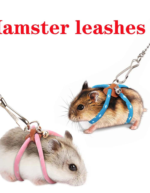 Load image into Gallery viewer, New Small Pet Adjustable Soft Harness Leash Bird Parrot Mouse Hamster Ferrets Rat Pet Pig Leash Guinea Pig Accessories
