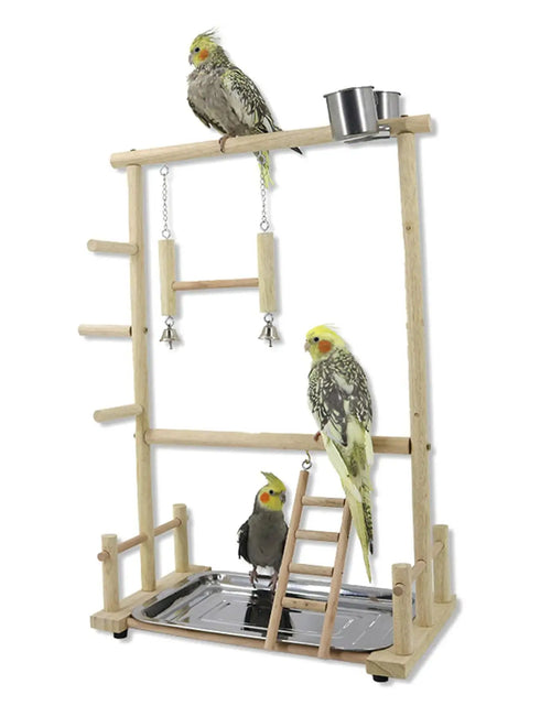 Load image into Gallery viewer, Wooden Bird Playground Exercise Activity Center Parakeet Playpen Ladder Birds
