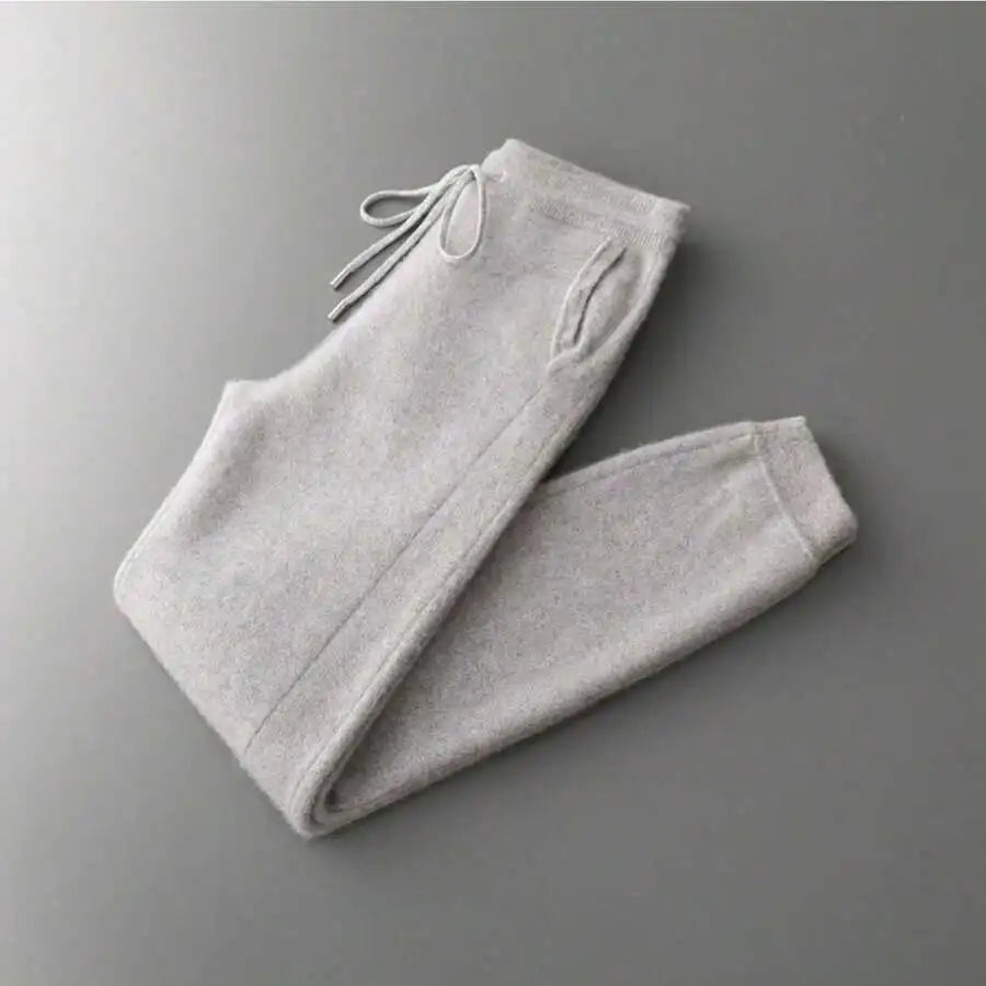 Mens Thermal Jogger Pants Elastic Waist Tapered Cuff Winter Casual Sweatpants For Outdoor Black Gray Navy 3 Colors