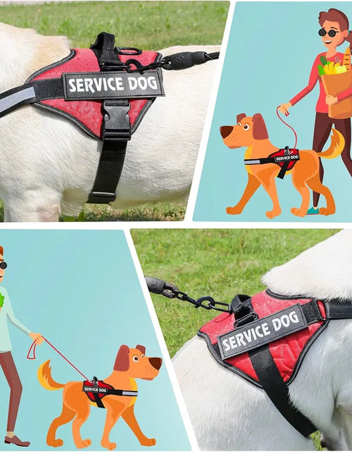 Load image into Gallery viewer, Service Dog Harness,No Pull,Easy On And Off,3M Reflective Breathable,Easy-Adjust Pet Halters,Suitable For Small Medium Large Dog
