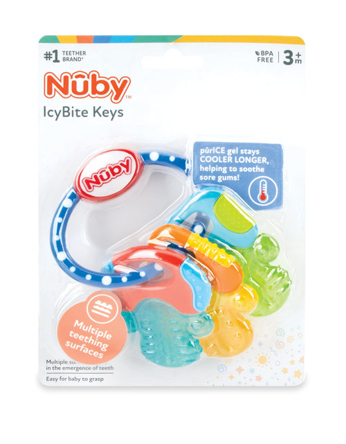 Load image into Gallery viewer, Icybite Textured and Soothing Teether for Baby, Multicolor Keys
