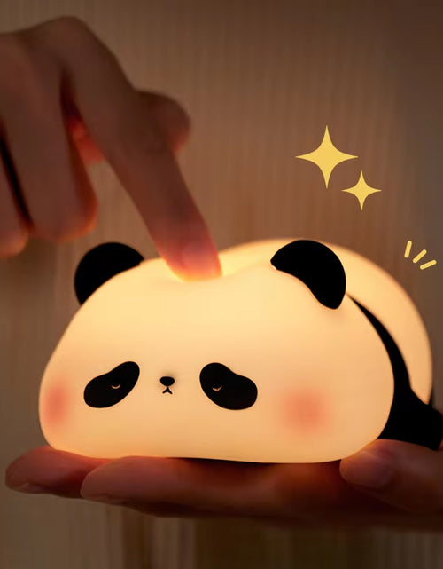 Load image into Gallery viewer, Panda LED Night Light Cute Silicone Night Light USB Rechargeable Touch Night Lamp Bedroom Timing Lamp Decoration Children&#39;S Gift
